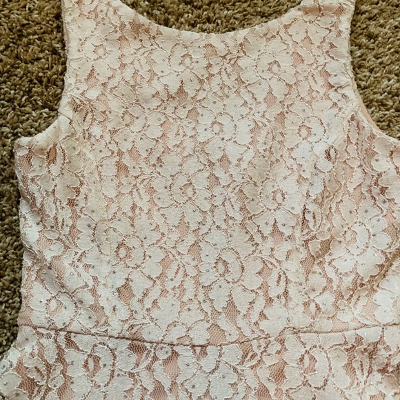 Pink Lace and Stones Prom Homecoming Dress sz S - Picture 5 of 8